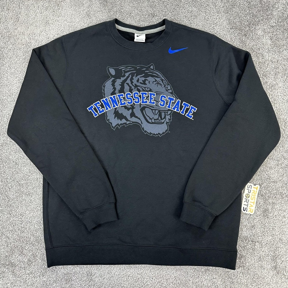 Tennessee State Tigers Sweatshirt Mens Large Black Nike Club Fleece TSU Tigers